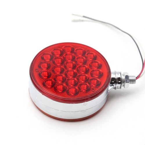 Luces de señal de giro de pedestal de guardabarros redondas ámbar/rojo de doble cara 48 LED para camión - Imagen 15 de 20