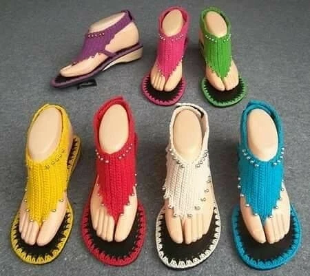 Sohlen vorgelocht für Strick/Häkel-Füsslinge, Haus,- Häkelschuhe ,Patik Taban - Bild 4 von 241