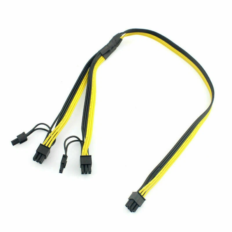 10PCS XT-XINTE PCI-E 6Pin to Dual 2-Port 8Pin 6+2 P Adapter GPU Video Card Cable - Image 3 of 4