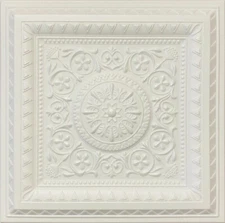 Home Decor Ceiling Tiles Glue Up, Foam,20"x20"  Milan R49W,(32pcs) Bundle 