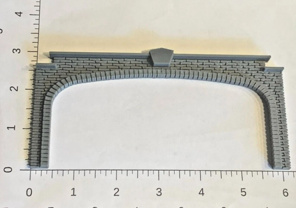 Portal túnel tren QUAD ladrillo escala N - paisaje modelo paisaje paisaje ferrocarril 1:160 Foto 4 de 4