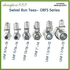 1SET ORFS Hydraulic Swivel Run Tees Hydrulic Tee Connector ORFS Tester Tees