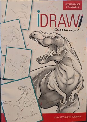 iDRAW Dinosaurs Intermediate & Advanced Art Book Easy Step-By-Step Tutorials