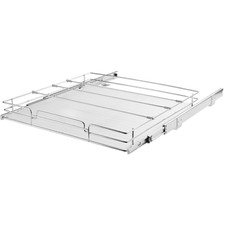 20"W x 21"D Pull-Out Cabinet Organizer, Heavy Duty Chrome Pantry Shelves