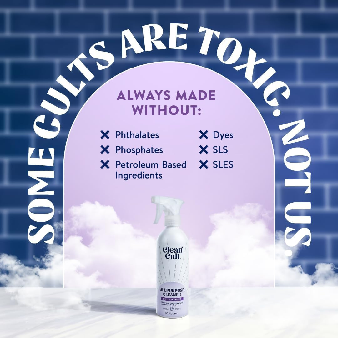 Cleancult - Wild Lavender - All Purpose Cleaner - Refillable Aluminum Bottle - C