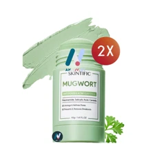2x 40g SKINTIFIC Mugwort Acne Clay Stick Anti-Inflammatory Anti-Aging Redness