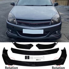 For Vauxhall Opel Astra H MK5 Glossy Black Front Bumper Spoiler Lip Splitter Kit