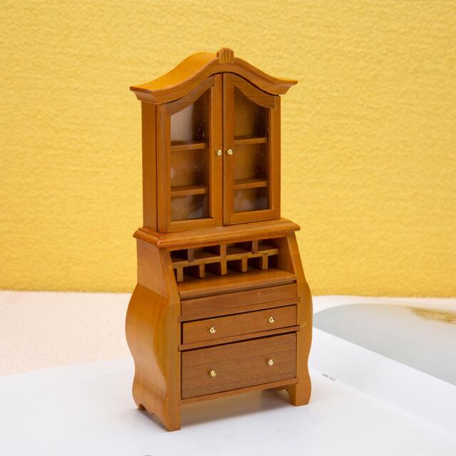 1/12 Dollhouse Bookcase Cabinet for Kids 4 5 6 Children Birthday Gifts FQ9462