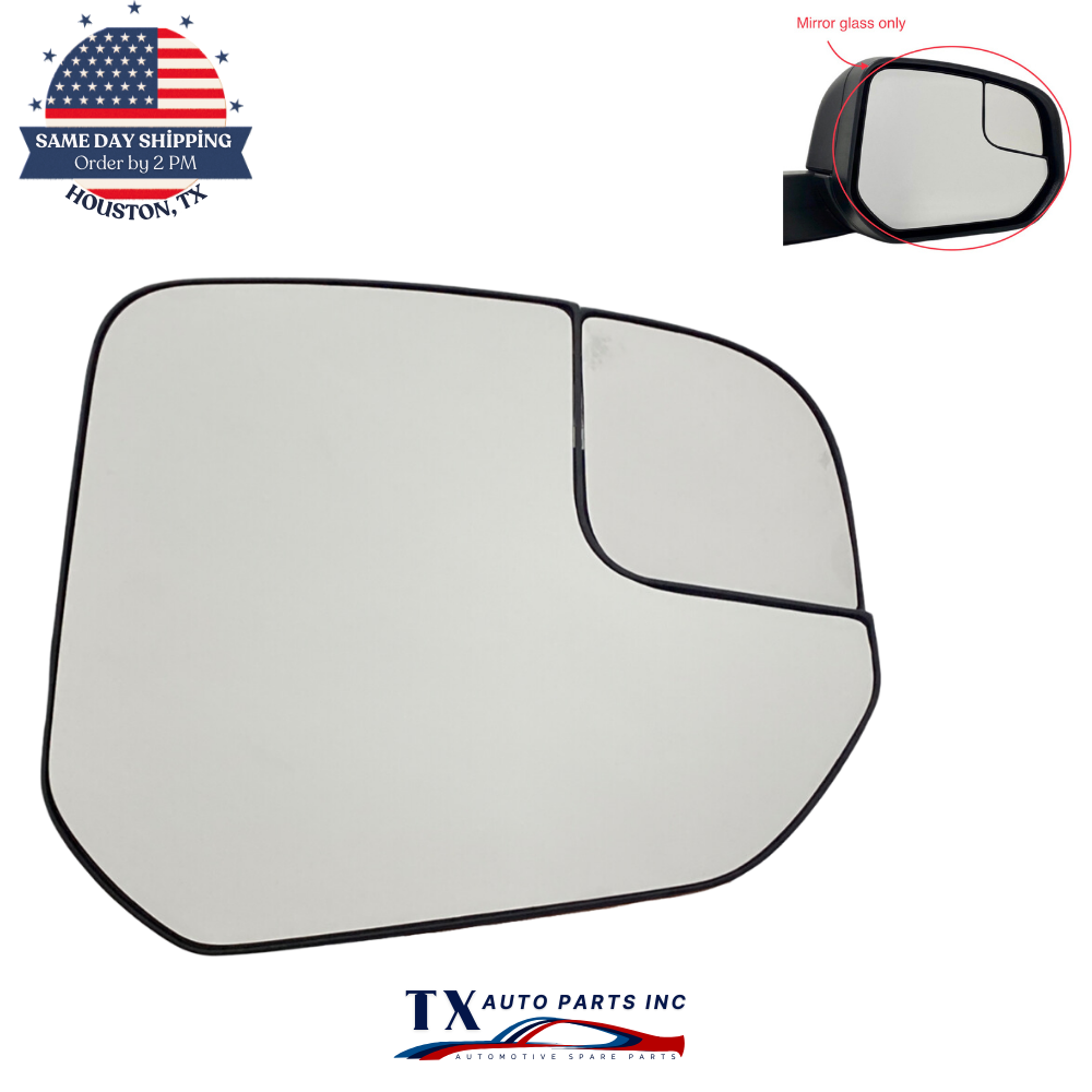 Heated Passenger Side Extended Mirror Glass – For Ford Transit Connect 2014-2022