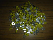 92 New Sta-Kon Ring Terminal Insulated Yellow T&B Thomas Betts 12-10