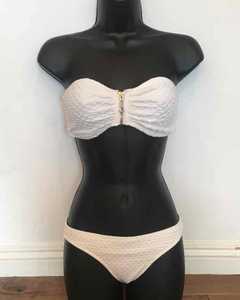 white zip up bikini