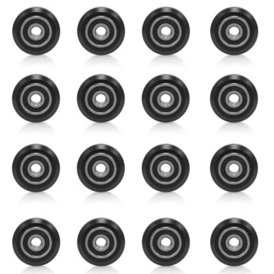 Upgraded POM Wheel Rubber Cover Seal Linear Bearings for 3D Printer Parts, 20pcs
