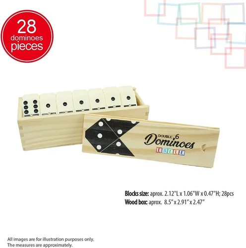 28 Pieces Dominos Jumbo Set Game. Premium Classic Double Six Domino. Durable ... - Picture 3 of 3