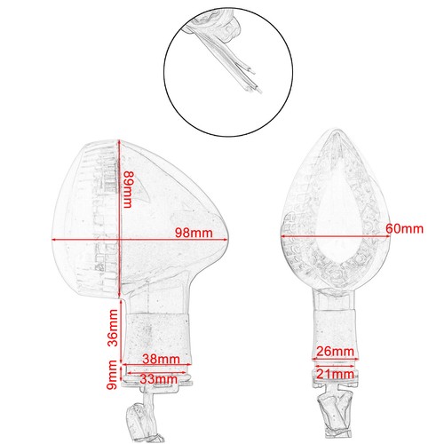 Luz de señal de giro LED para Yamaha YZF R125 MT-03 MT-07 FZ-25 XSR900 WR250R T-MAX - Imagen 2 de 15