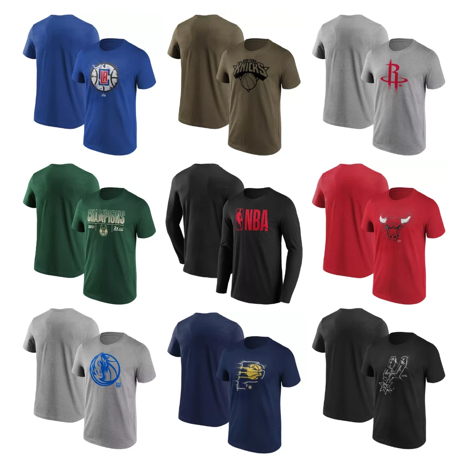 NBA Mystery T-Shirt Herren Fanatics Basketball Oberteil - Neu