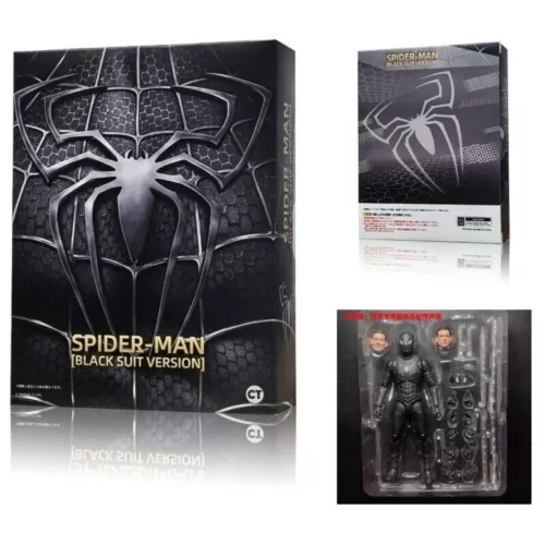 SHF Spider-Man No Way Home Black Suit Ver Figure Tobey Maguire - Picture 3 of 17
