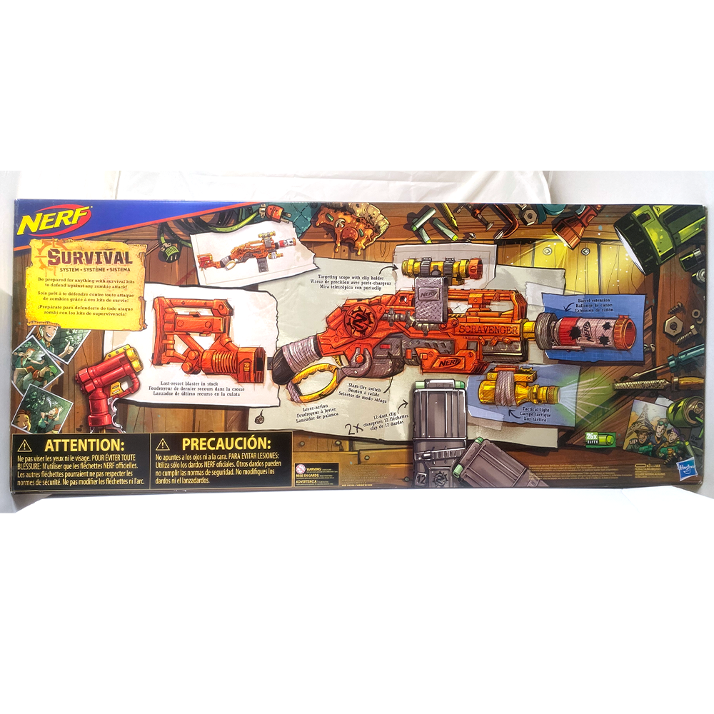 Nerf Gun Zombie Strike with Darts Survival System Scavenger