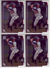 (4) OZHAINO OZZIE ALBIES 2015 Bowman Chrome Prospects RC Rookie Card Lot BCP71