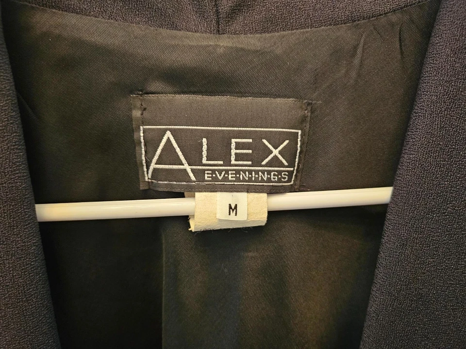 Cárdigan Alex Evenings Chaqueta Negra Frente Abierto Mediano Foto 2 de 3