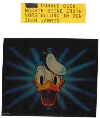 Donald Duck Farbfoto-Negativ Walt Disney Donald 7,5cm x 6cm Portrait-Film-Foto - Bild 1 von 2