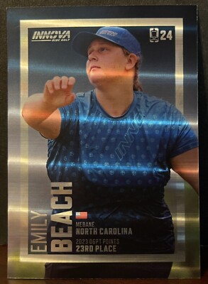 DGPT 2024 Emily BeachRAINBOW Disc Golf Trading Card Serial # 01/10 FPO23