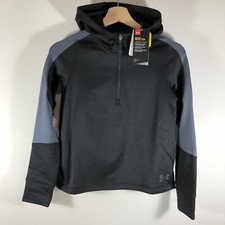 Under Armour ColdGear Reactor Jacket Loose Black Gray Youth Girl  s Medium M 65