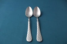 2 Five O'Clock Size Teaspoon Christofle Capricorne LIANE Stainless France 5 3/8"