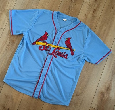 MLB St. Louis Cardinals Baby Blue Embroidered Baseball Jersey