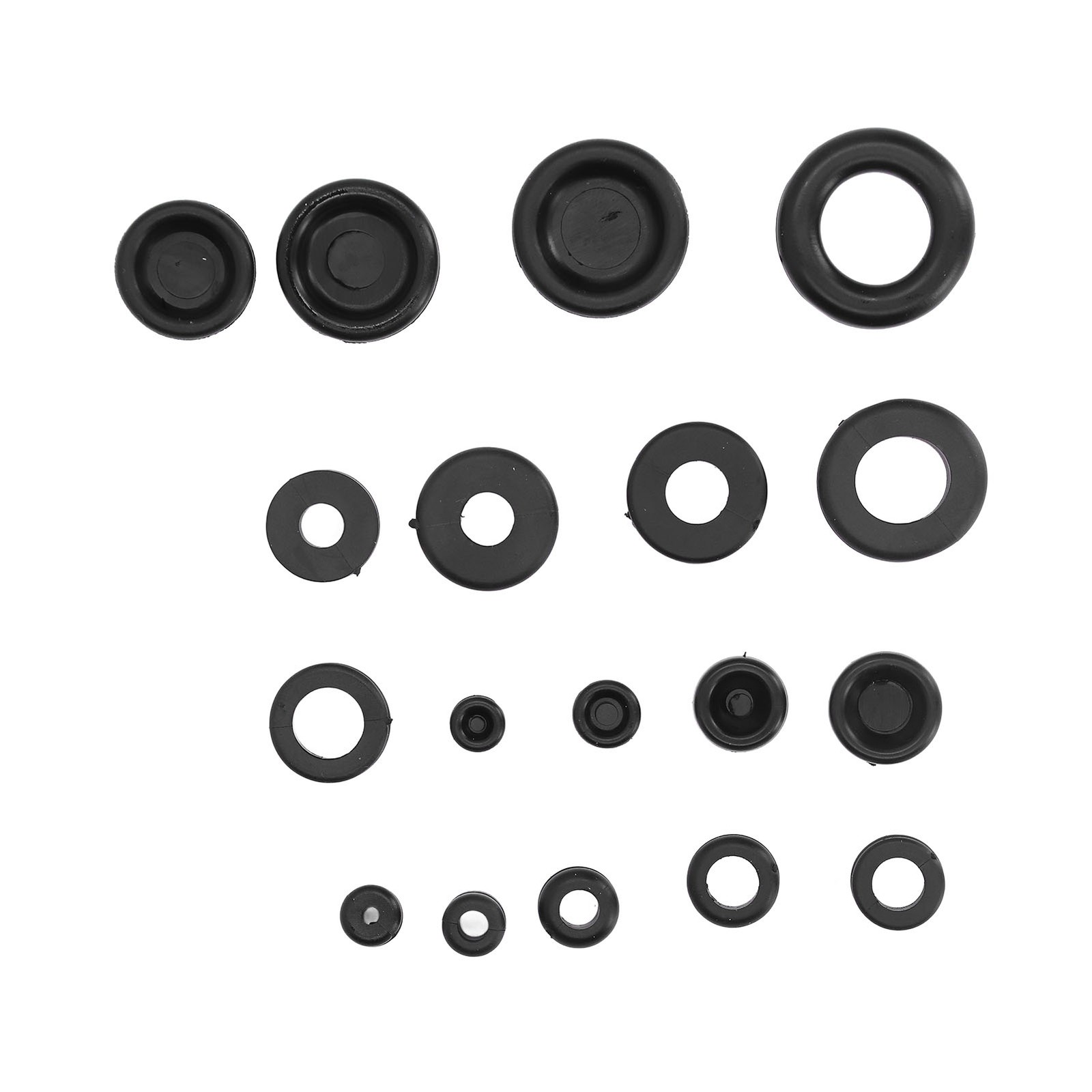 125PCS Grommet Assortment Rubber Sealing Eyelet Ring Gasket Combination Set For