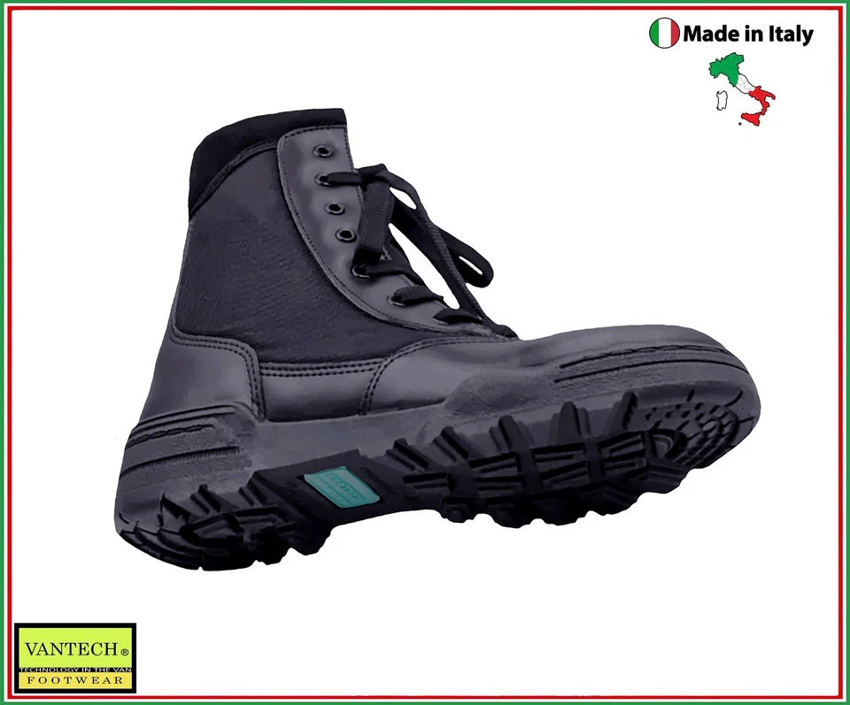 Anfibi Vantech Unisex Boot Militari 100% Made in Italy Antiscivolo Comfort - Immagine 4 di 4