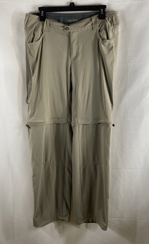 Columbia Women's Khaki Omni-Shield Convertible Hiking Pants Stretch Size 14 Reg