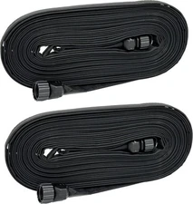 Rocky Mountain Goods Soaker Hose Flat (75’ Pack of 2)- Heavy 75 FT, Black 