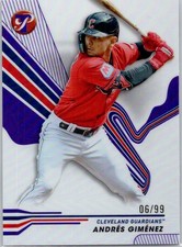 2024 Topps Pristine Purple Refractor #60 Andrés Giménez #/99 Guardians