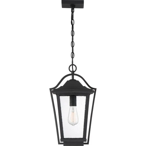 Darius 1-Light Outdoor Hanging Lantern in Earth Black - Picture 5 of 7