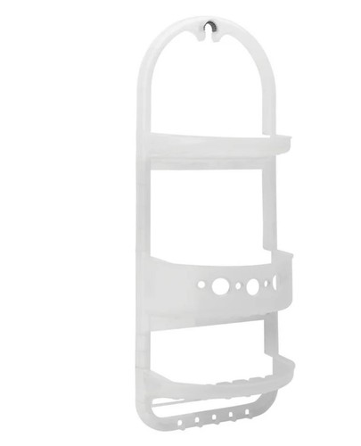 Carrito de ducha grande, 2 estantes, 1 cesta profunda - Imagen 2 de 7