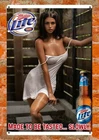 Miller Lite Beer Metal Sign Sexy Model Vintage Style Man Cave Bar Decor Read Des