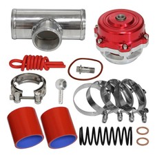 50mm 35psi Boost V-band Turbo Blow Off Valve Bov 2.5 Flange Pipe Hose Kit Red