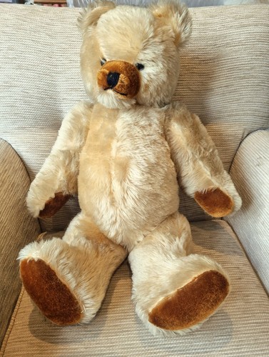 Vintage Teddy Bear Hamiro? Large! Mohair Jointed With Growler 68cm VGC