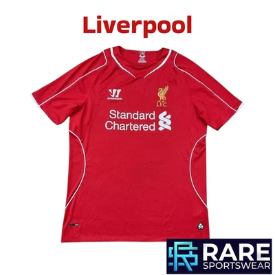LIVERPOOL 2014-15 HOME FOOTBALL SHIRT MEDIUM ADULT (V GOOD) WARRIOR WSTM400 - Image 1 of 4