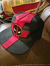Deadpool Marvel Snapback Hat Black/Red Cosplay Cap Deadpool Character