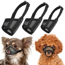 LUCKYPAW Dog Muzzle Suits for Small Medium Large 3 PCS XXS-S , Black
