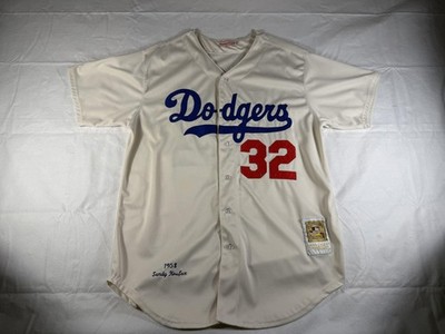 Los Angeles Dodgers Jersey Mens 52 White Sandy Koufax 32 MLB