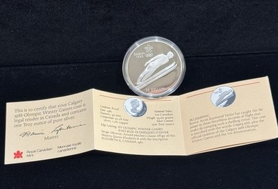 1988 Calgary Olympic, Ski-Jumping $20 Coin *One Troy ounce pure