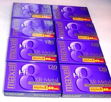 SEALED Lot of: 8 Maxell XR-Metal Hi-8 8MM Digital 8 Camcorder BLANK TAPES