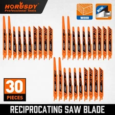 30-Piece Reciprocating Saw Blades Set Metal Wood Cutting Pruning Plastic Drywall