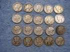 20 SILVER MERCURY DIMES WITH DATES    lot 10a