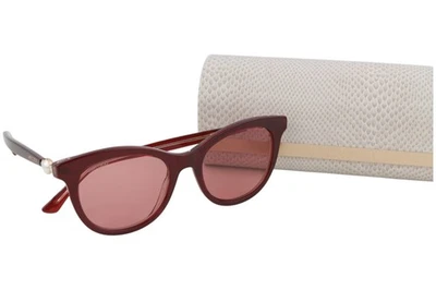 Jimmy Choo Annabeth/ S Lunette De Soleil OS Rouge Œil De Chat Teinté Cadre Boîte - Photo 1/4