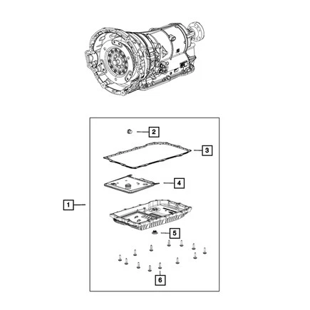 Cacerola de aceite de transmisión Mopar 68261504AA Foto 2 de 4