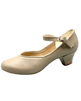 Girls So Danca Tan Leather Character Dance Shoes 2 FolkTheatre Performance