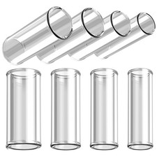 Multisize Glass Guitar Slide Set of 8 - Glass Guitar Slides for and Acoustic,...